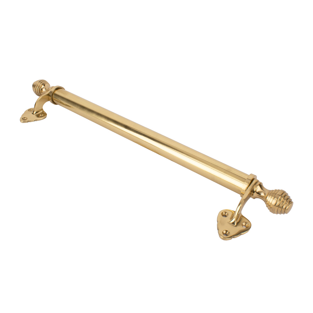Sash Heritage Victorian Sash Bar with Reeded Ends and Standard Feet - 140mm - Polished Brass